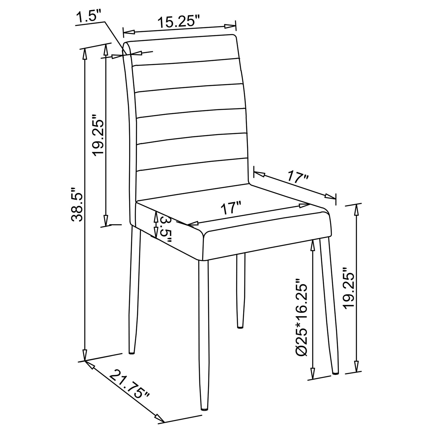 Side Chair - Maston Upholstered Dining Chairs White (Set of 4)