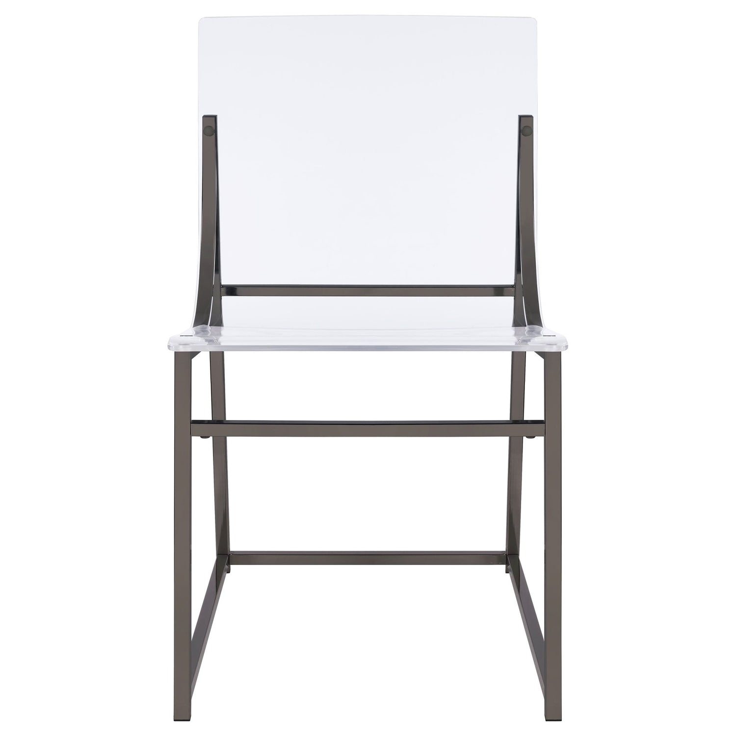 Adino Acrylic Dining Side Chair Clear and Black Nickel (Set of 2) | Coaster | Home Elegance USA