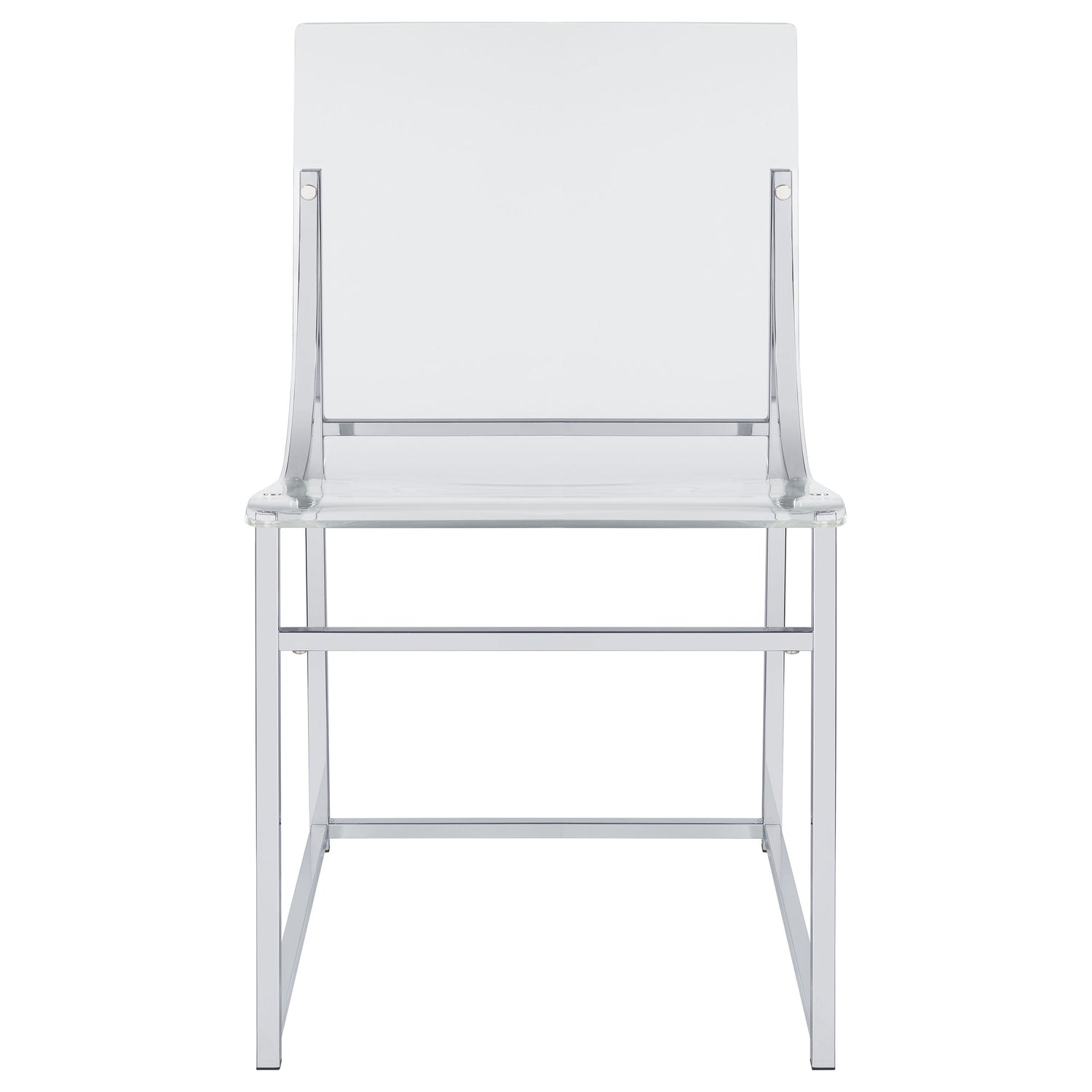 Adino Acrylic Dining Side Chair Chrome (Set of 2) - Home Elegance USA