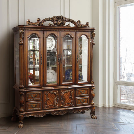 Acme - Dresden Hutch & Buffet 12155 Cherry Oak Finish