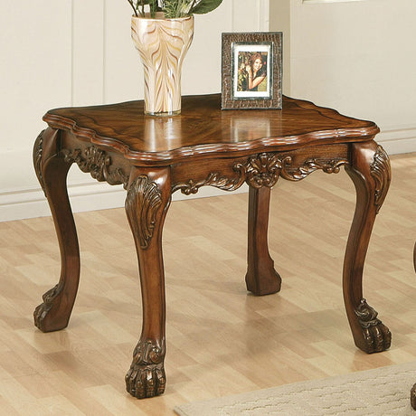 Acme - Dresden End Table 12166 Cherry Oak Finish