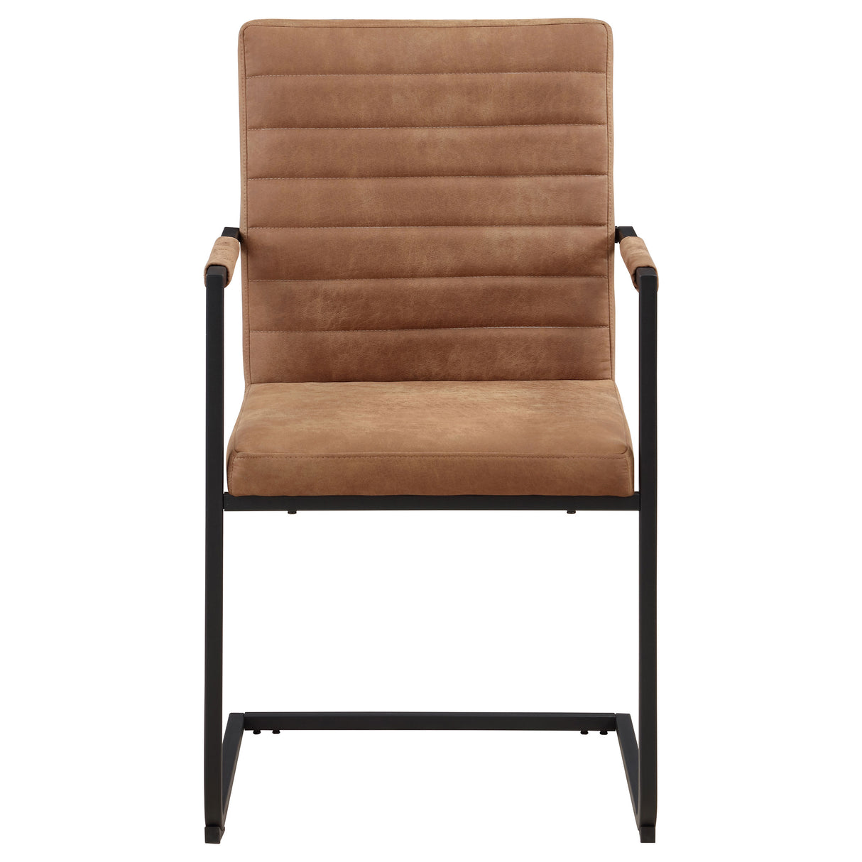 Arm Chair - Nate Upholstered Dining Arm Chair Antique Brown and Black (Set of 2)
