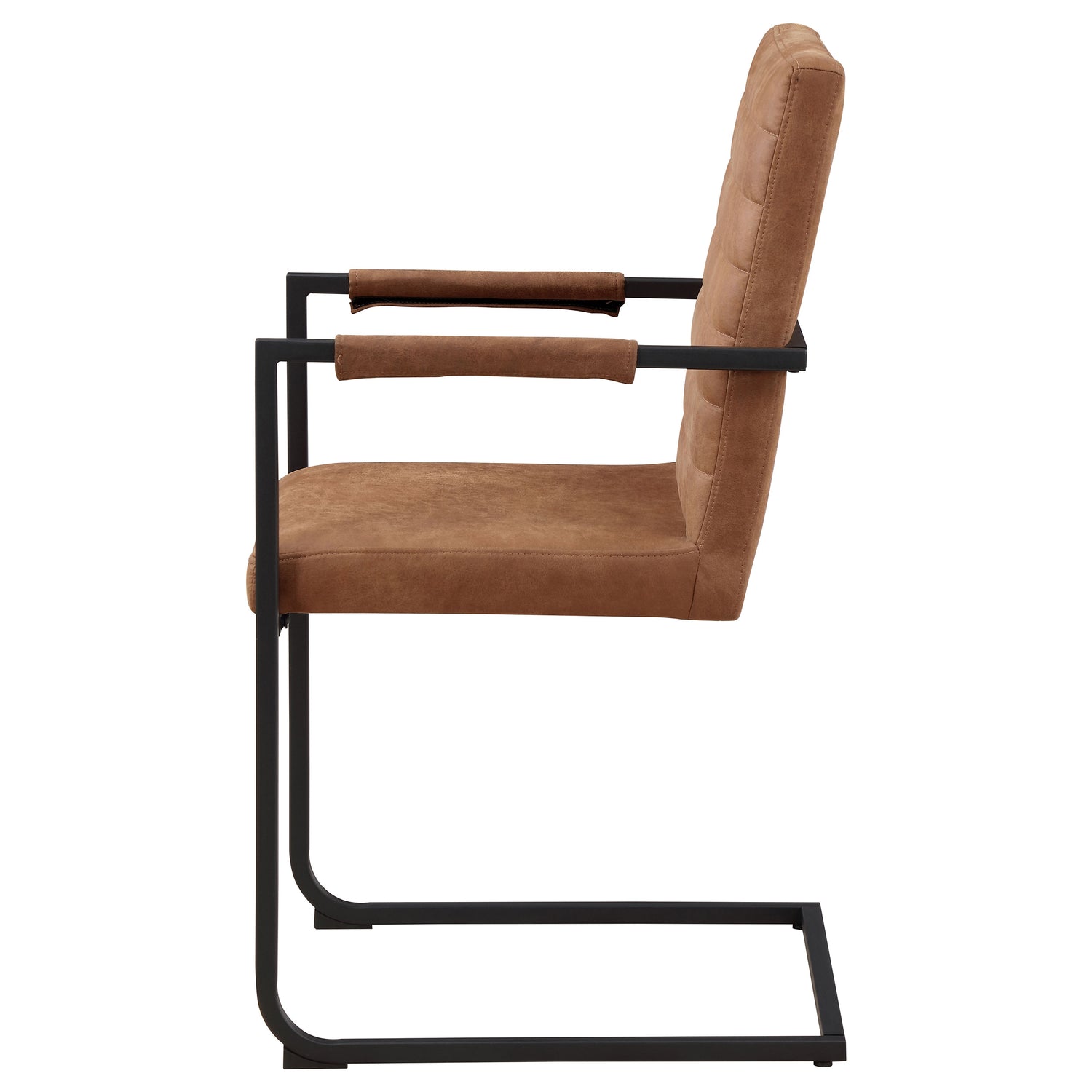 Arm Chair - Nate Upholstered Dining Arm Chair Antique Brown and Black (Set of 2)