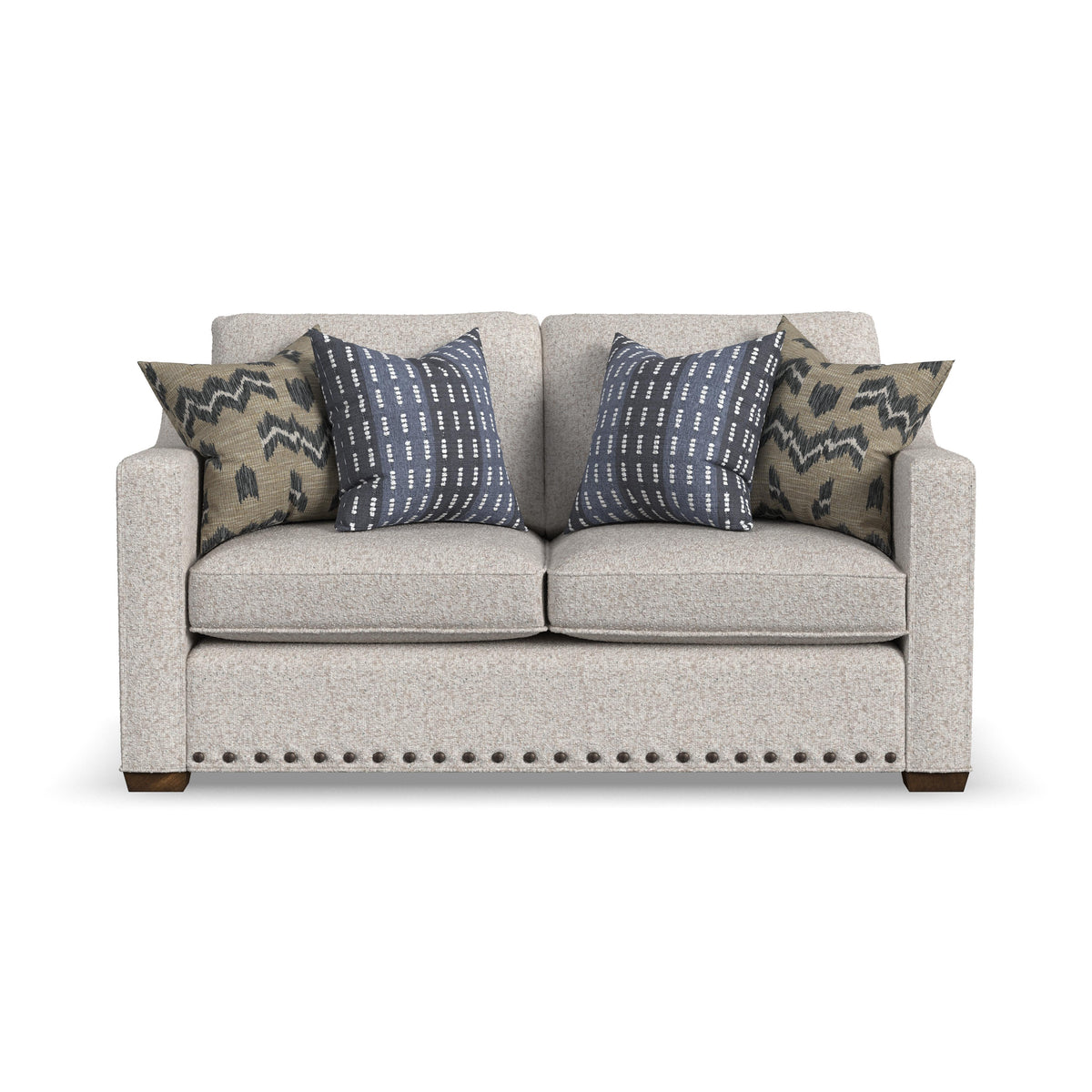 Milo Fabric Loveseat With Nailhead Trim | Flexsteel