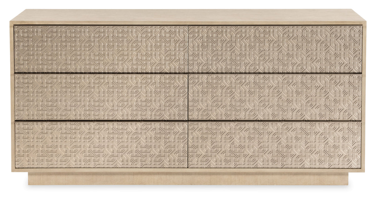 Geometry Dresser Polished Limestone - Beige / Gold by Hooker Furniture - View 2