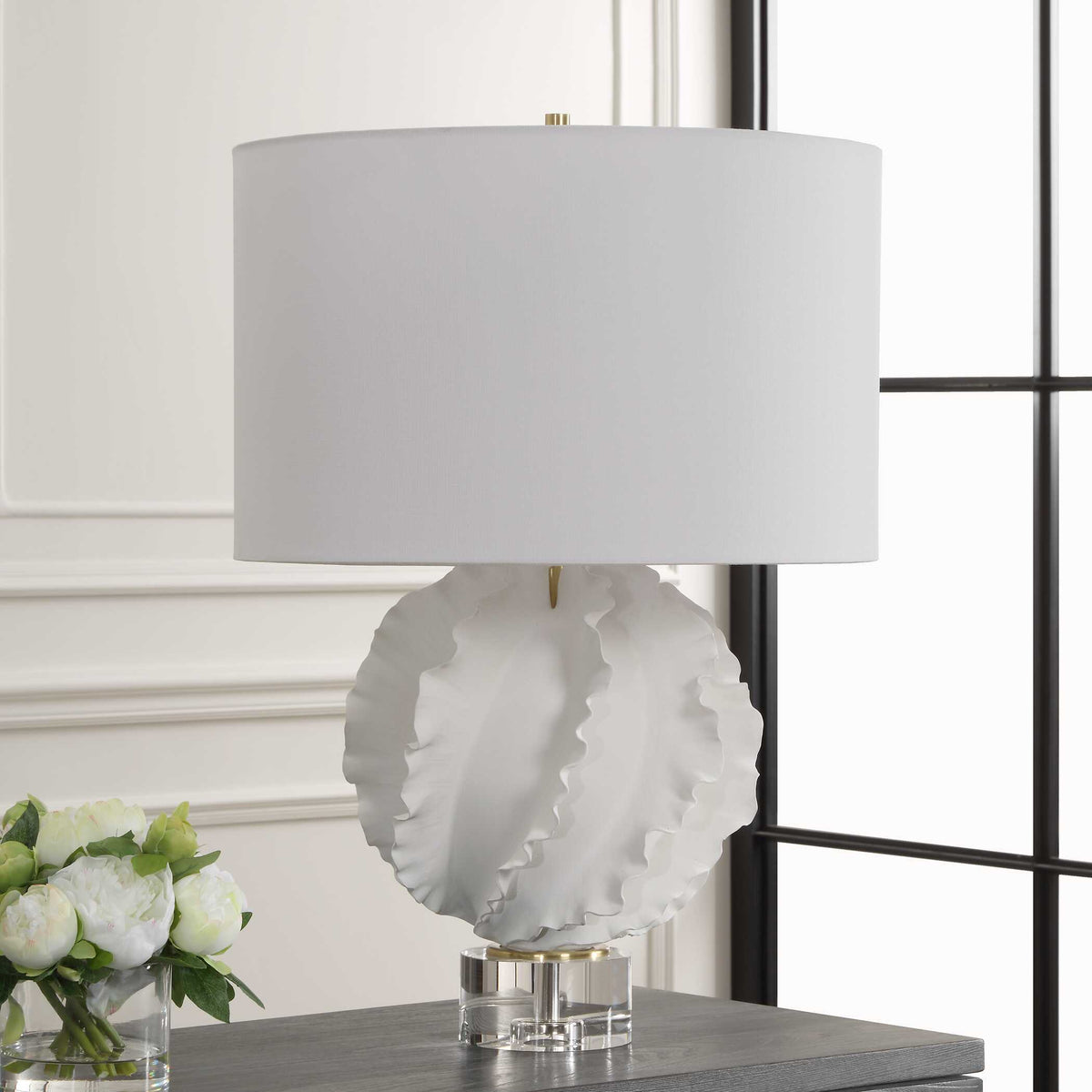 Saylor White Table Lamp by Uttermost - View 3
