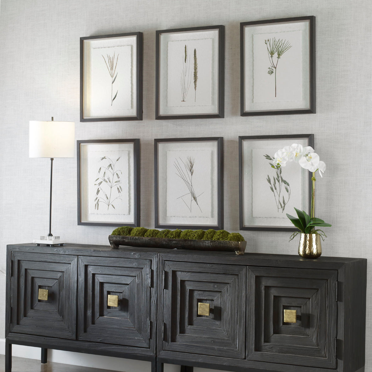 Forest Finds Finds Framed Prints (Set of 6) - White / Green by Uttermost - View 4