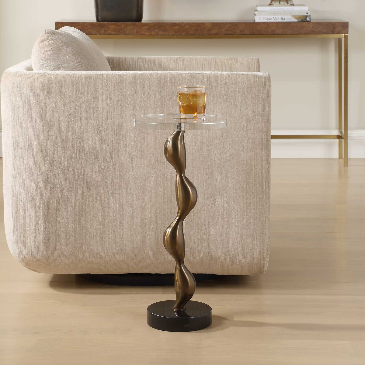 Remolino Drink Table - Bronze by Uttermost - View 2