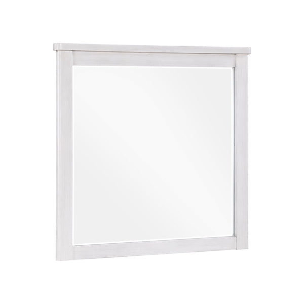 White wooden frame on a white background