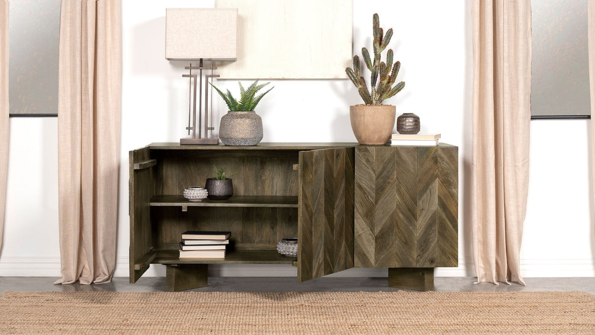 Sideboard - Tyler 3-door Dining Sideboard Server Mango Brown