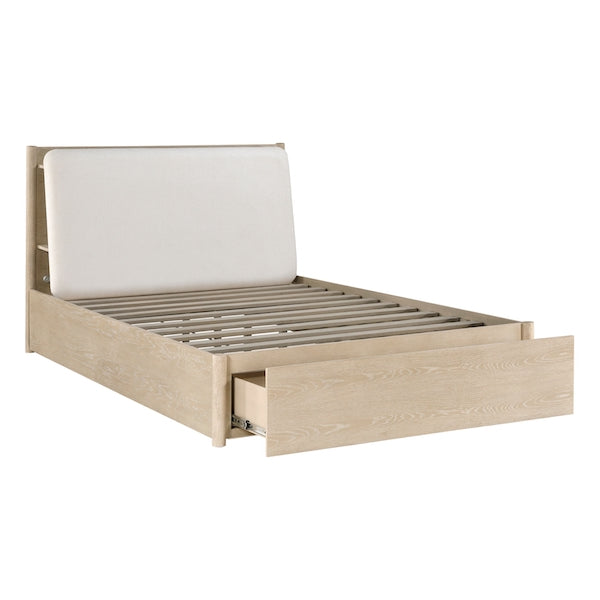 Matteo Light Oak Platform Bedroom Set with Storage & Charging Ports – Homelegance - Home Elegance USA