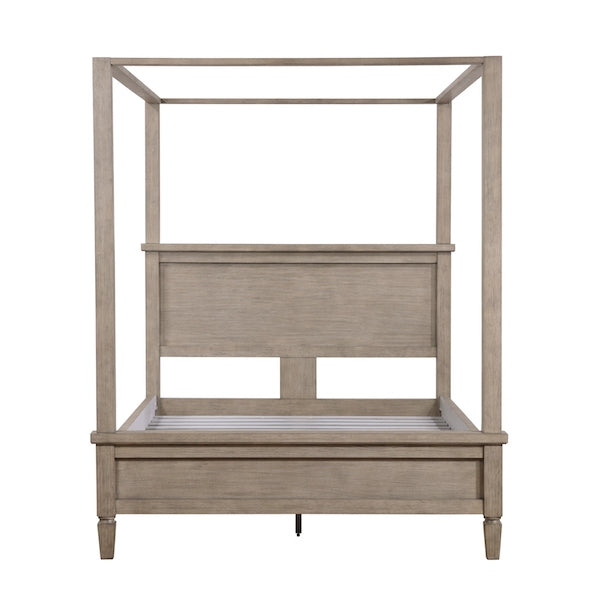 Marceline Gray Oak Canopy Bed Bedroom Furniture Set – Homelegance - Home Elegance USA