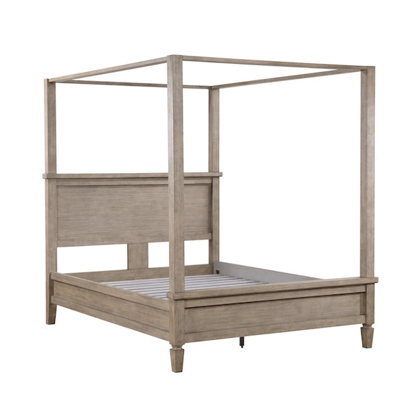 Marceline Gray Oak Canopy Bed Bedroom Furniture Set – Homelegance - Home Elegance USA