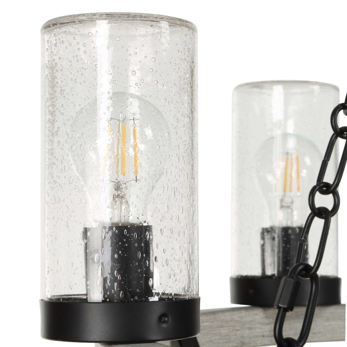 Edgecomb 6 Light Indoor-Outdoor Chandelier Black / Gray - Gray / Black by Uttermost - View 7