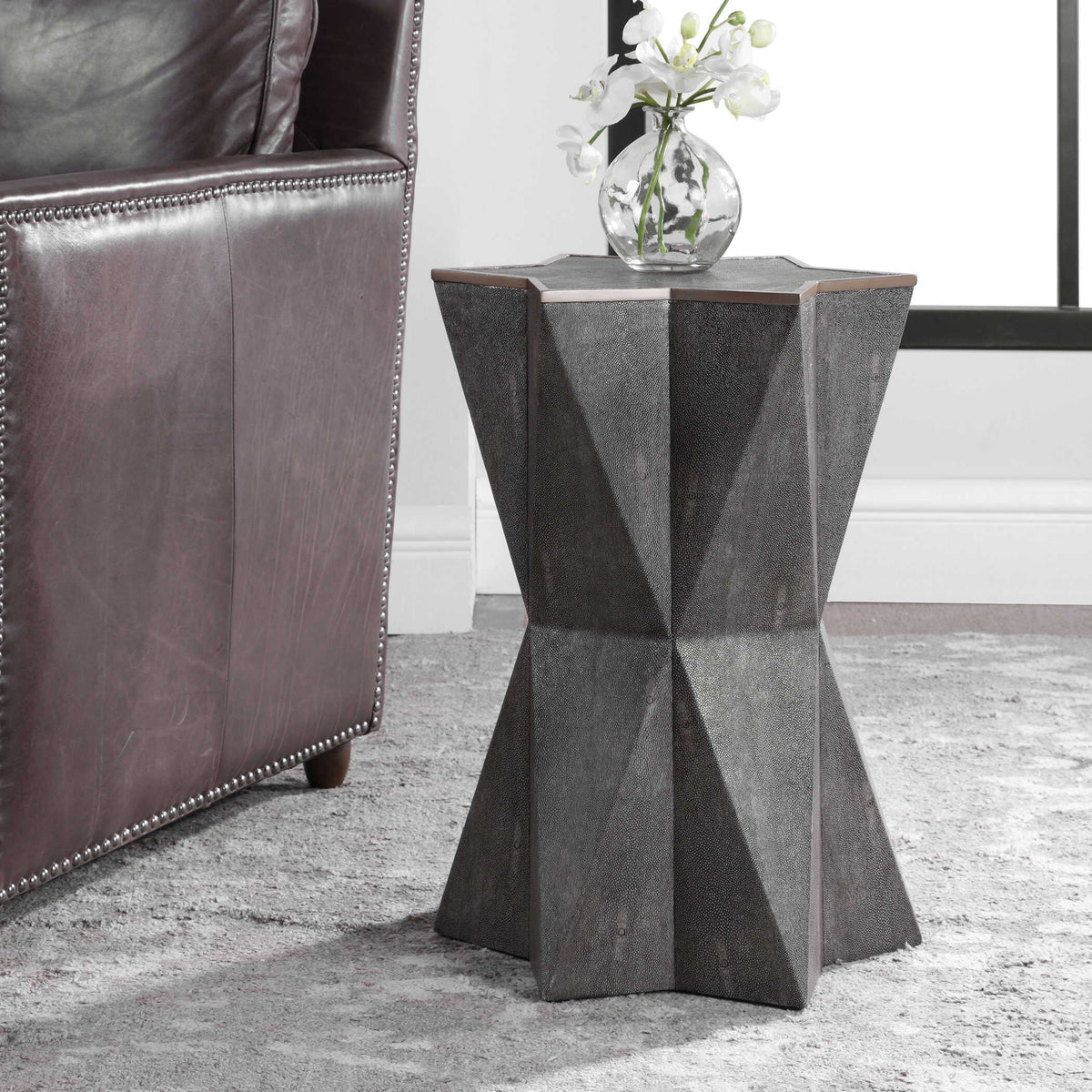 Capella Accent Table - Dark Gray by Uttermost - View 6