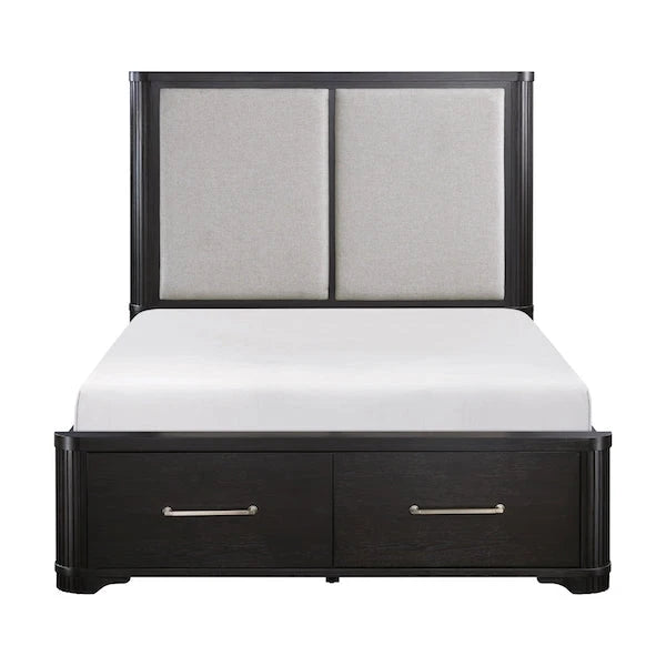 Gilbert Charcoal Oak Platform Bedroom Set with Storage – Homelegance