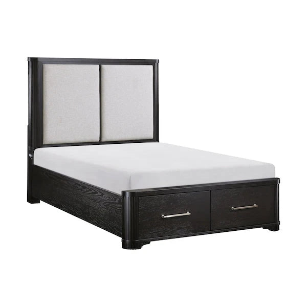 Gilbert Charcoal Oak Platform Bedroom Set with Storage – Homelegance