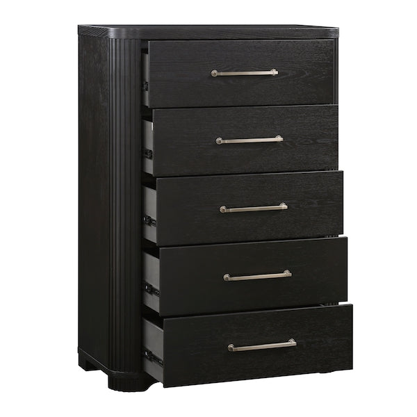 Gilbert Charcoal Oak Platform Bedroom Set with Storage – Homelegance