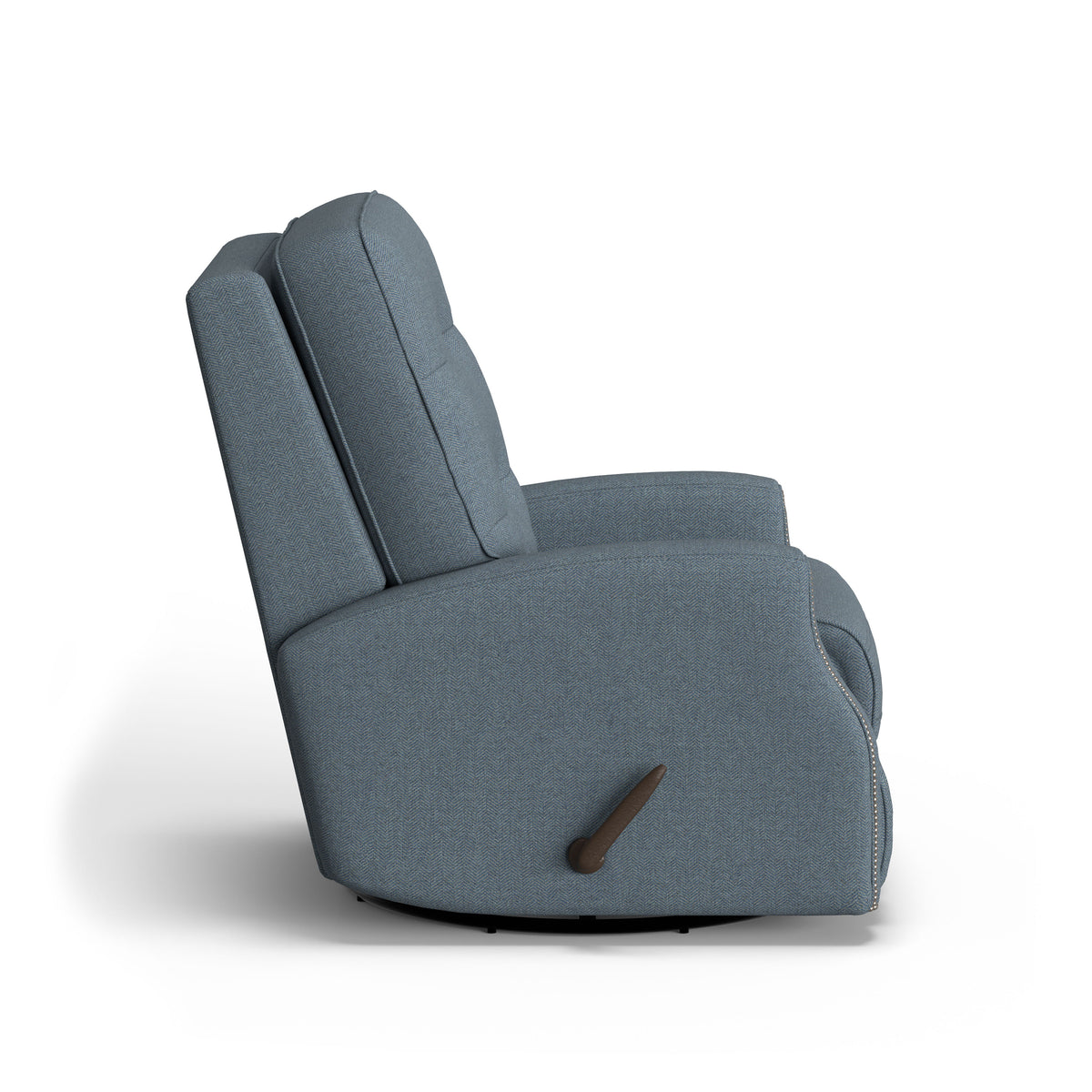 Devon Transitional Fabric Swivel Gliding Recliner With Nailhead Trim | Flexsteel