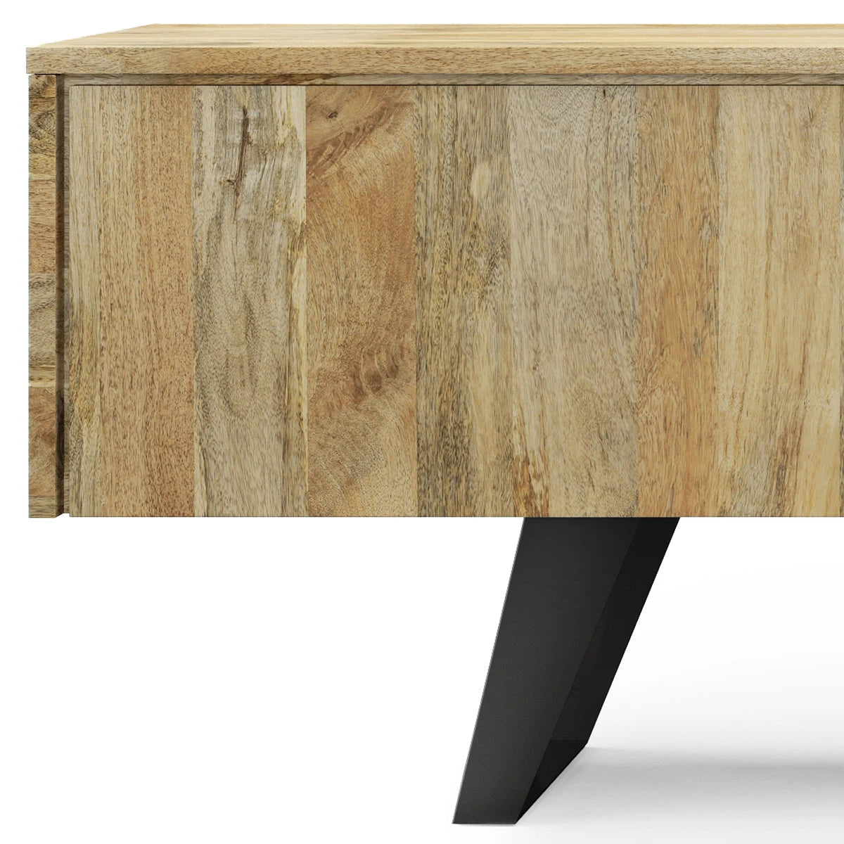 Lowry 72 inch Wide Solid Wood TV Stand in Natural For TVs up to 80 inches - sold by Home Elegance USA