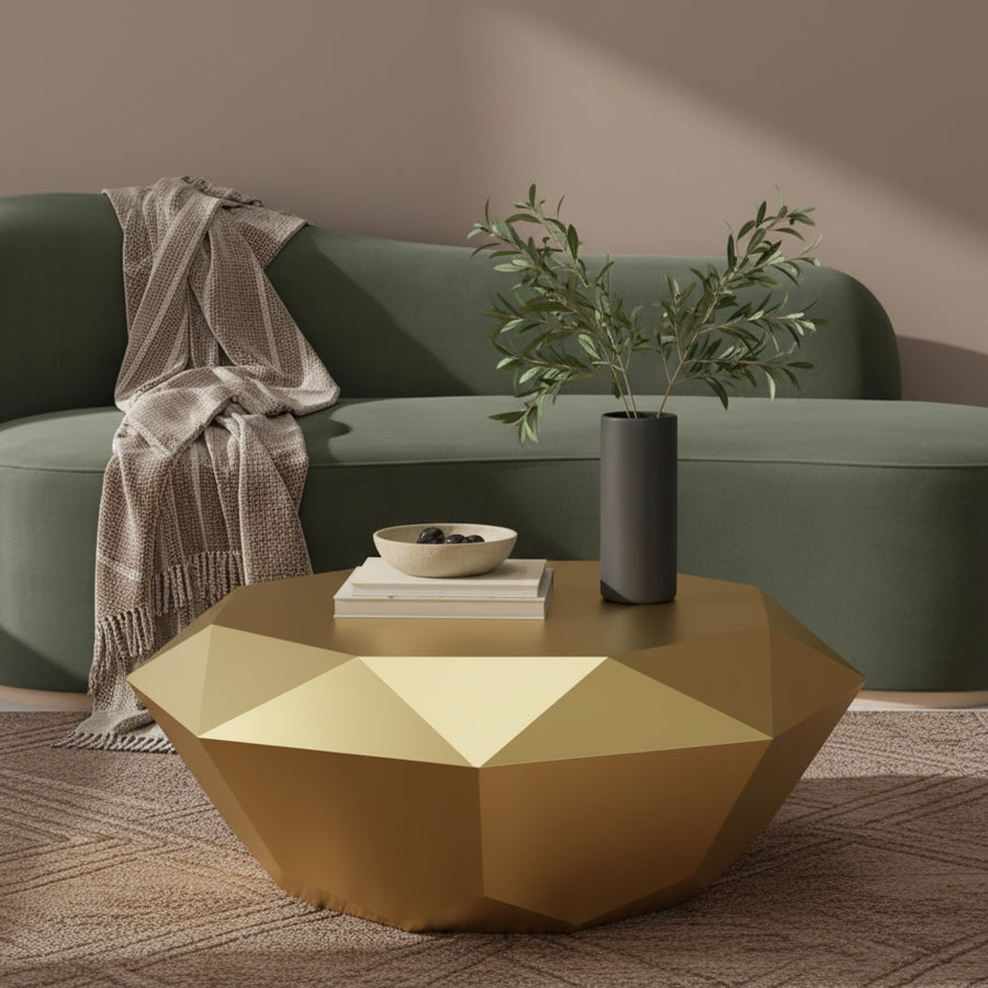 Gemma 3 Piece Occasional Table Set In Gold - 222Gold-3Set | Meridian - sold by Home Elegance USA