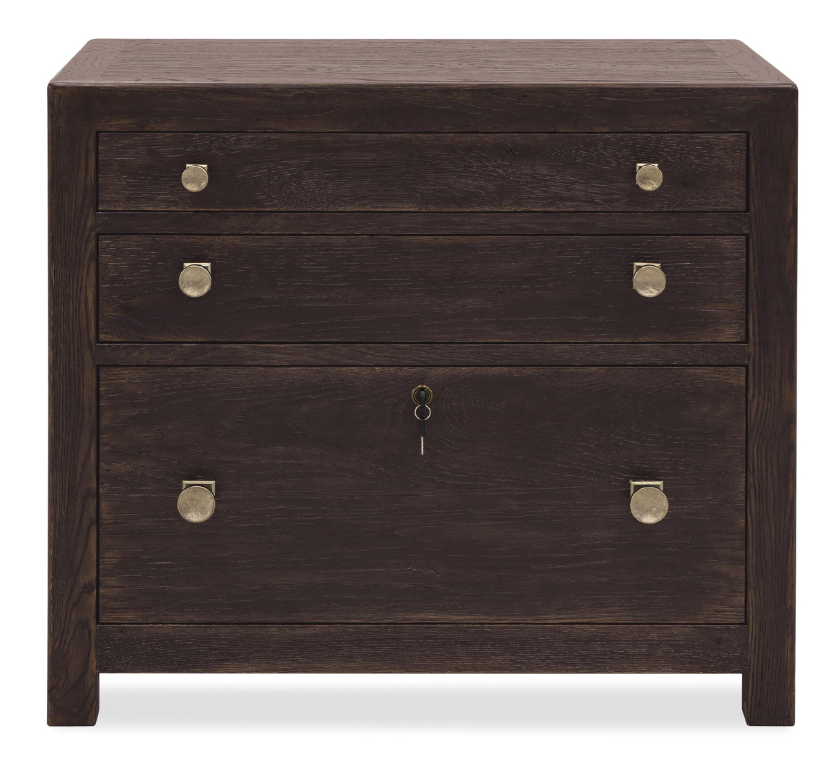 Driftwood Three Drawer Chest Burnt Timber - Dark Brown by Hooker Furniture - View 2