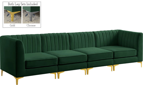 Alina - Modular Sectional - Green - Fabric - Modern & Contemporary | Home Elegance USA