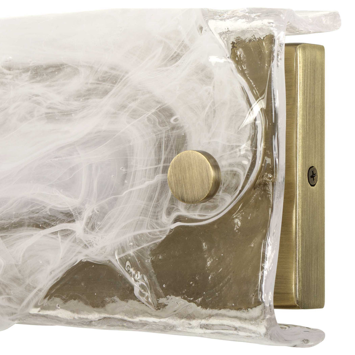 Taffy 1 Light LED Swirl Glass Sconce - White by Uttermost - View 10