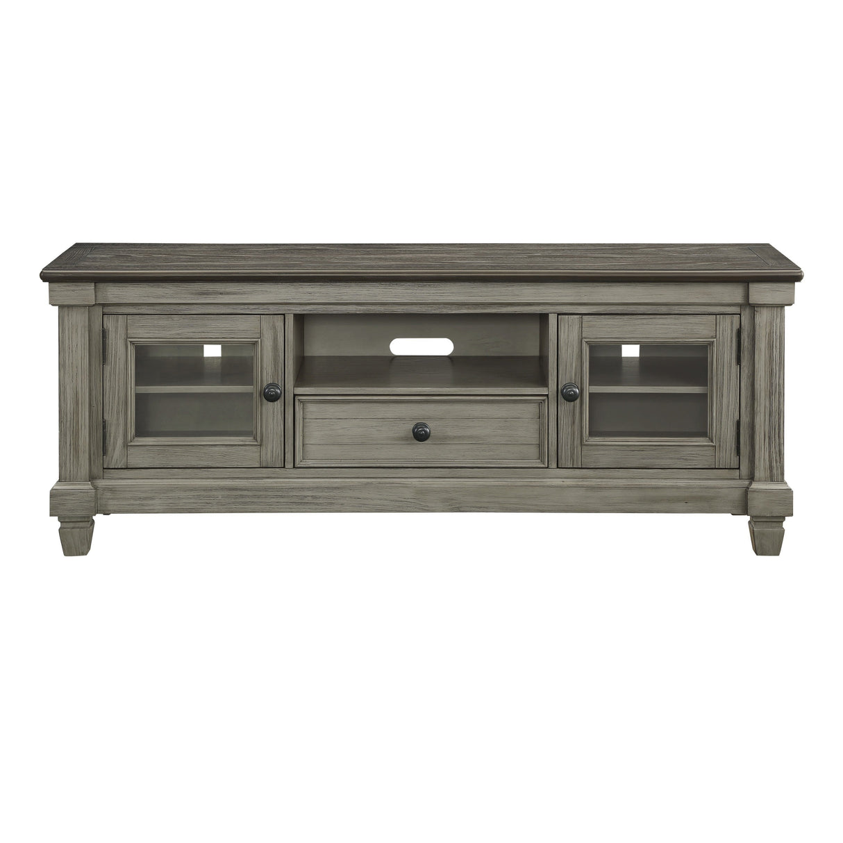 1pc TV Stand with Drawer Storage Cabinets Wooden Living Room Furniture, Coffee and Antique Gray Finish TV Console Table - sold by Home Elegance USA