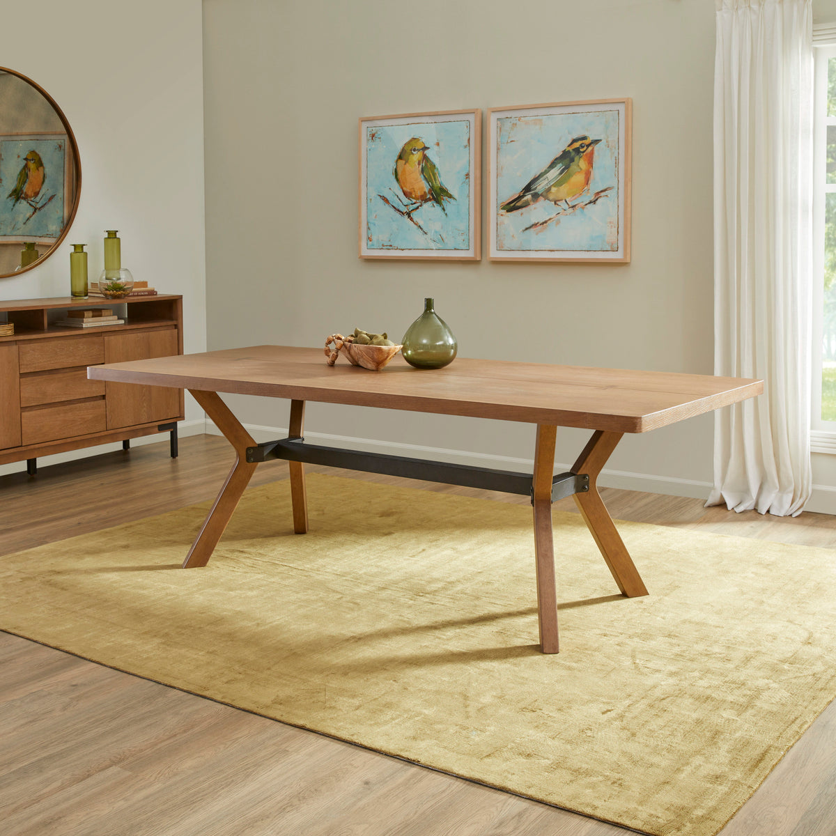 Millwork Rectangular Dining Table - Light Brown | Flexsteel
