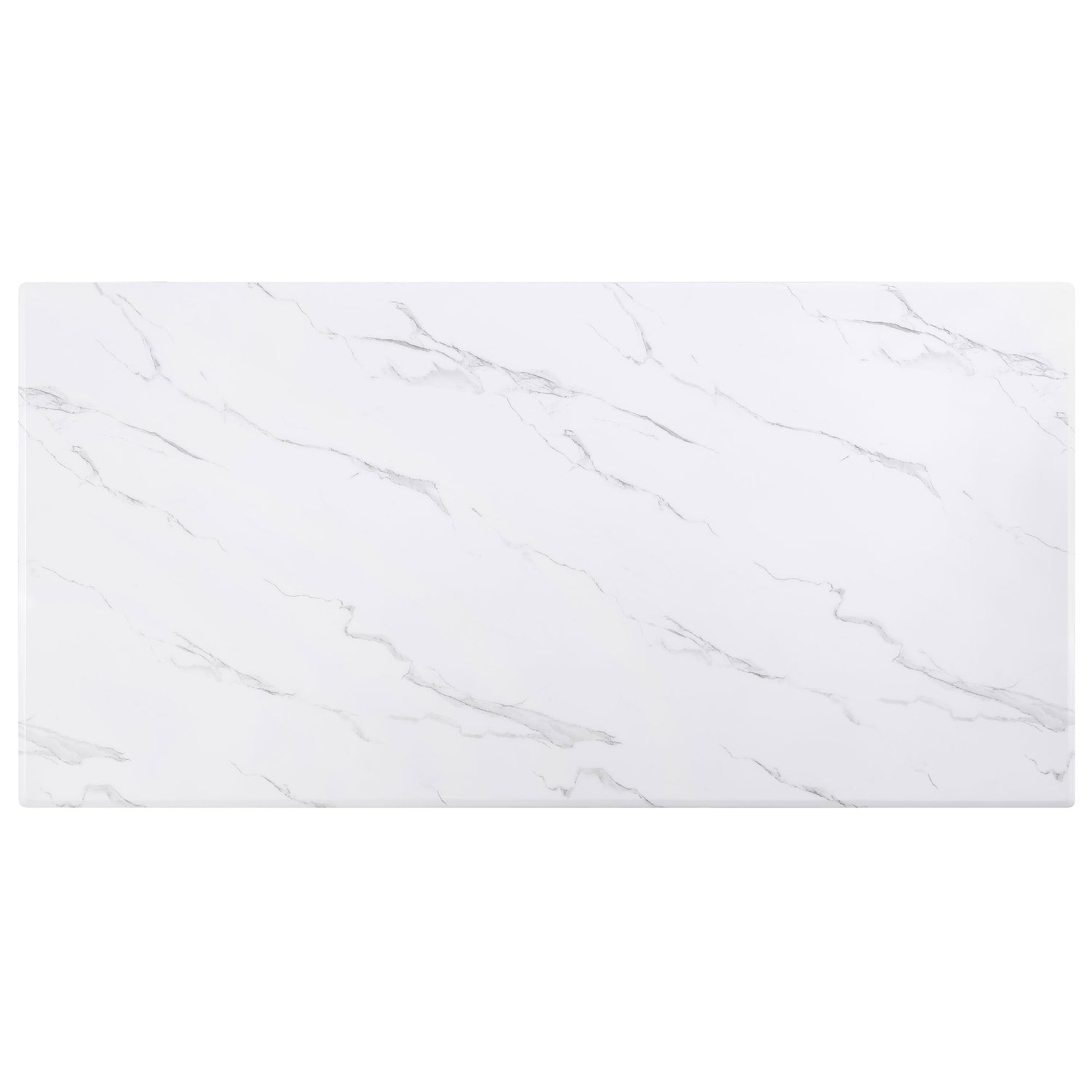 Venera Rectangular 79-inch Faux Marble Dining Table White - Home Elegance USA