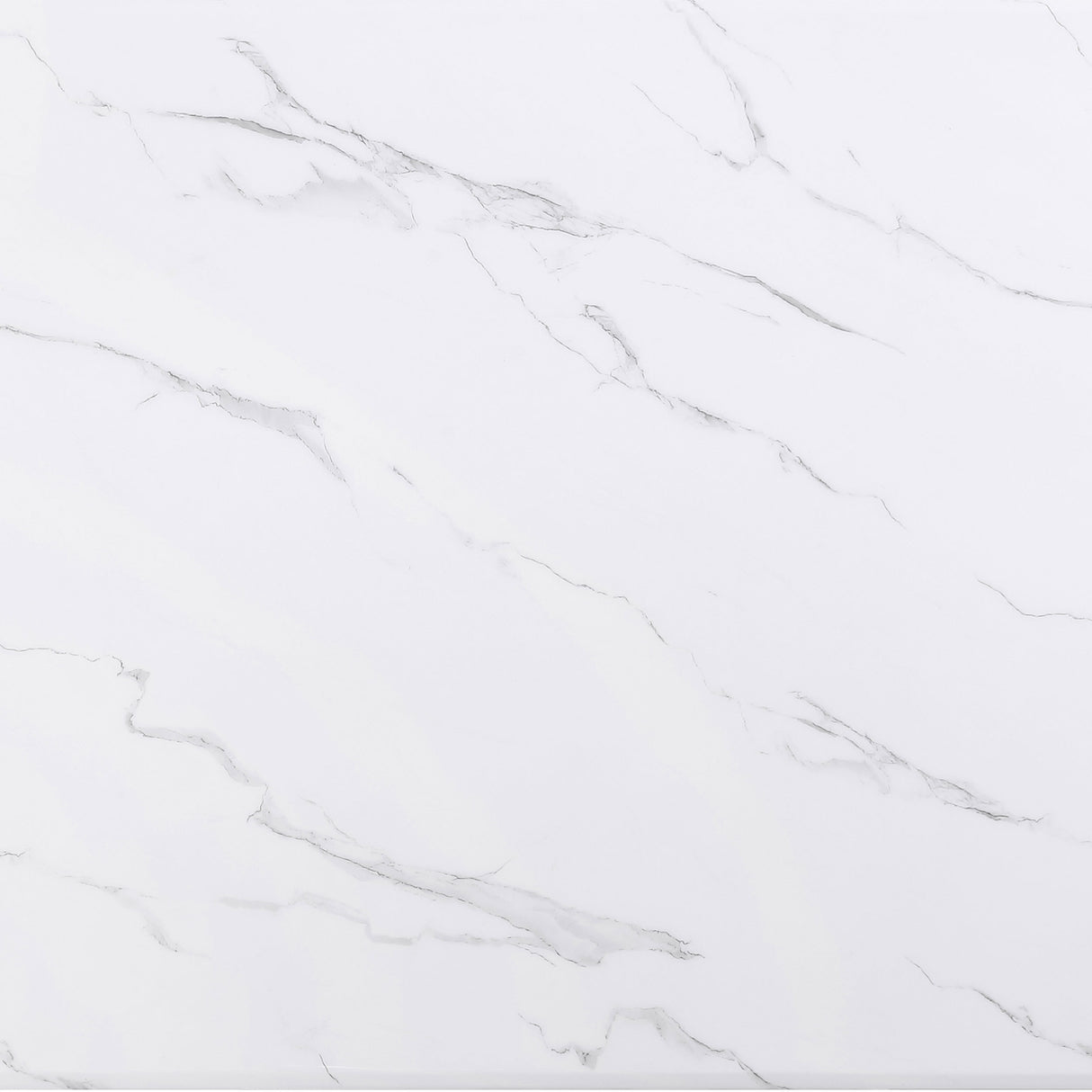 Venera Rectangular 79-inch Faux Marble Dining Table White - Home Elegance USA