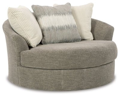 Ashley Stone Creswell Oversized Swivel Accent Chair - Chenille | Home Elegance USA