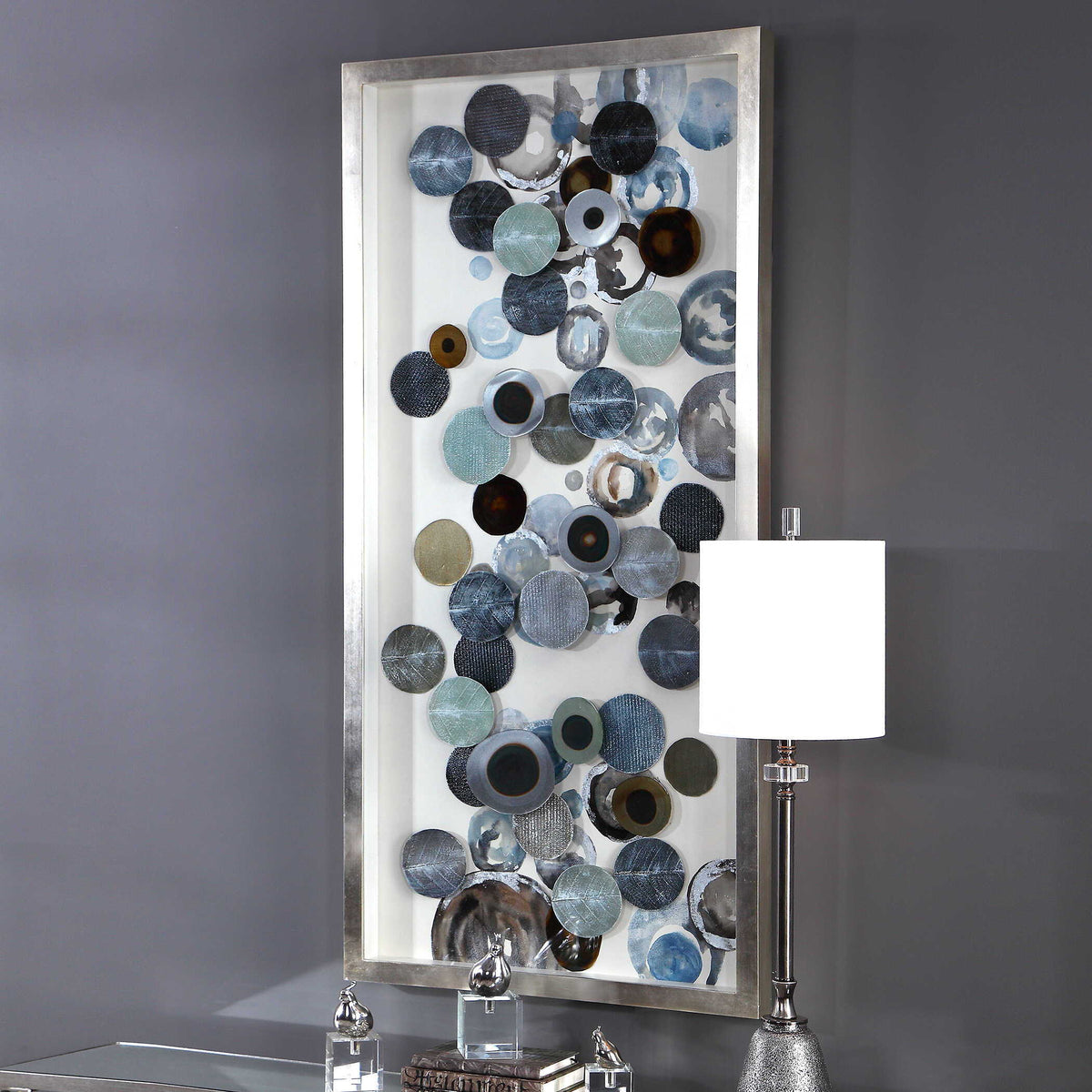 Kella Modern Shadow Box - Blue / Dark Brown by Uttermost - View 4