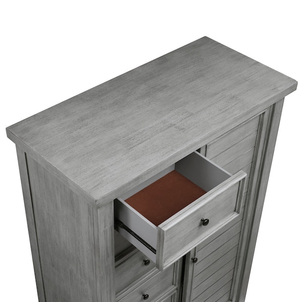 Logandale Antique Gray Platform Storage Bedroom Set – Homelegance - Home Elegance USA