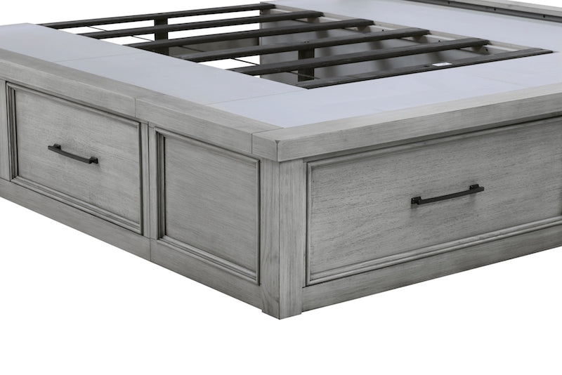 Logandale Antique Gray Platform Storage Bedroom Set – Homelegance - Home Elegance USA