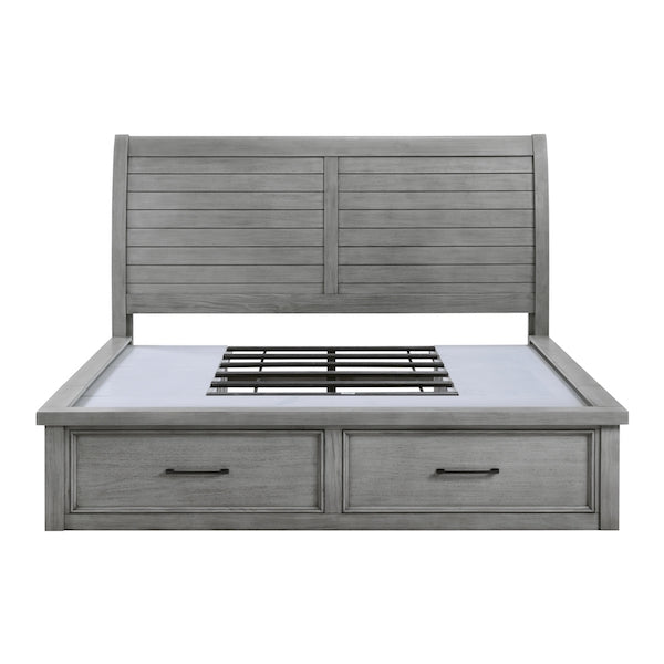 Logandale Antique Gray Platform Storage Bedroom Set – Homelegance - Home Elegance USA