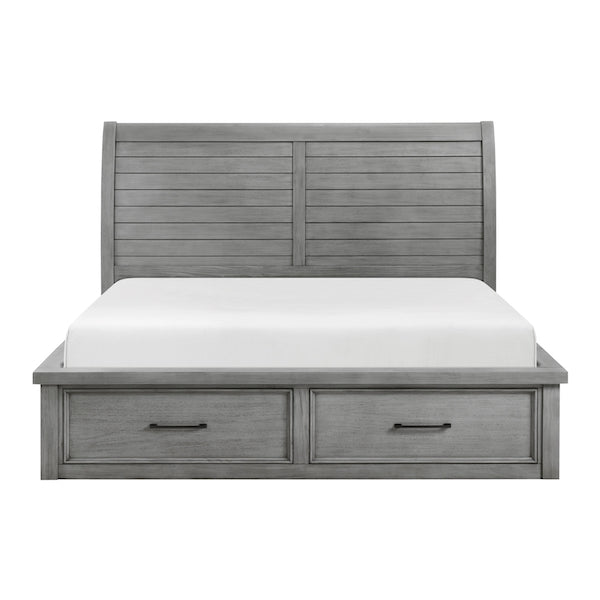 Logandale Antique Gray Platform Storage Bedroom Set – Homelegance - Home Elegance USA