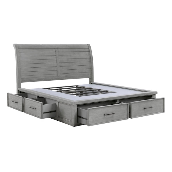 Logandale Antique Gray Platform Storage Bedroom Set – Homelegance - Home Elegance USA