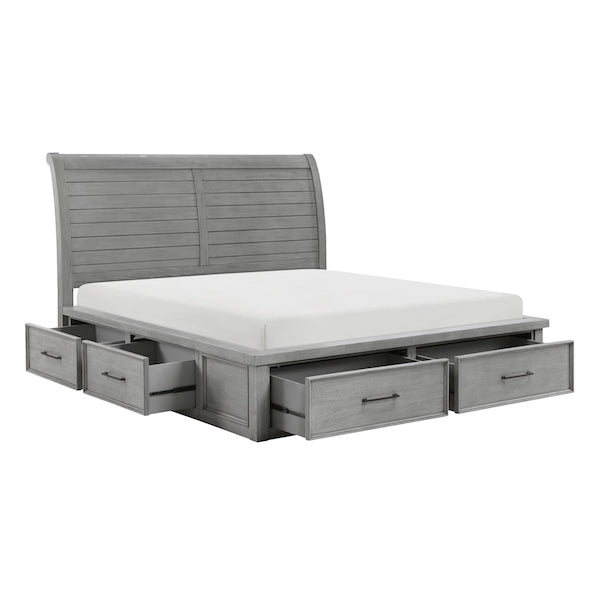 Logandale Antique Gray Platform Storage Bedroom Set – Homelegance - Home Elegance USA