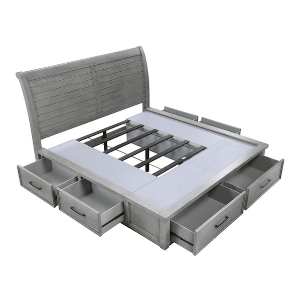 Logandale Antique Gray Platform Storage Bedroom Set – Homelegance - Home Elegance USA