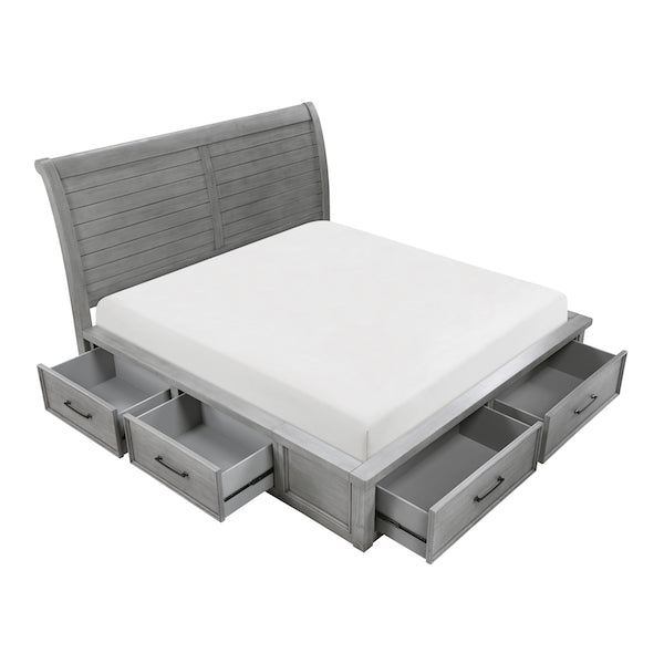 Logandale Antique Gray Platform Storage Bedroom Set – Homelegance - Home Elegance USA