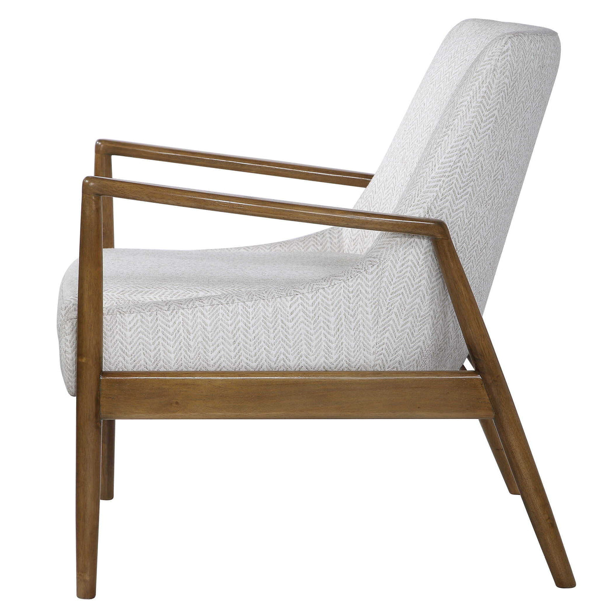 Bev Accent Chair - White / Dark Brown by Uttermost - View 3