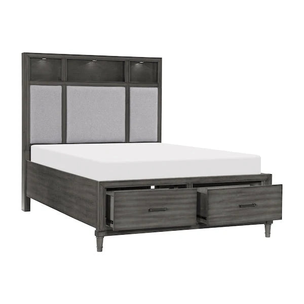 Wittenberry Queen Platform Bed In Gray 1573-1* | Homelegance - sold by Home Elegance USA