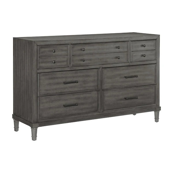 Wittenberry 5 Piece Queen Platform Bedroom Set In Gray 1573-1-5Set | Homelegance - sold by Home Elegance USA