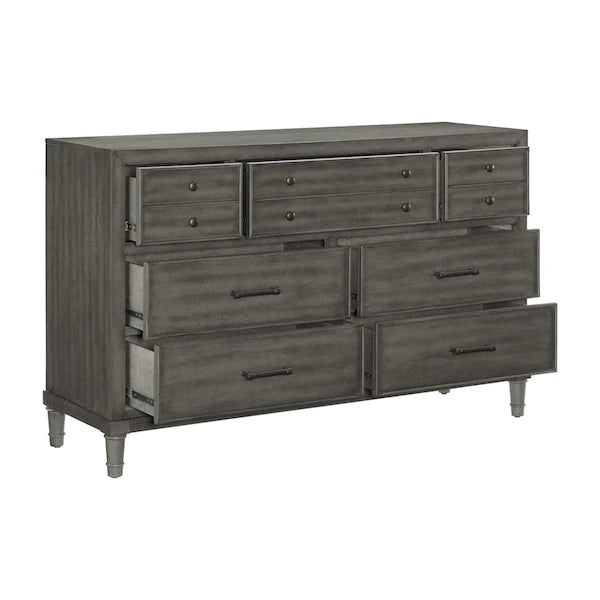 Wittenberry 5 Piece Queen Platform Bedroom Set In Gray 1573-1-5Set | Homelegance - sold by Home Elegance USA