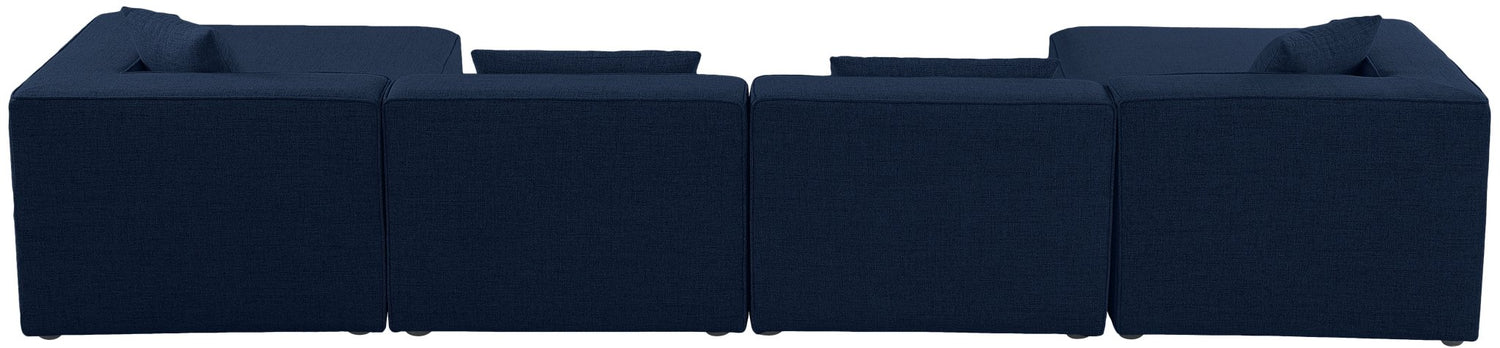 Cube - Modular Sectional 6 Piece - Navy - Modern & Contemporary | Home Elegance USA