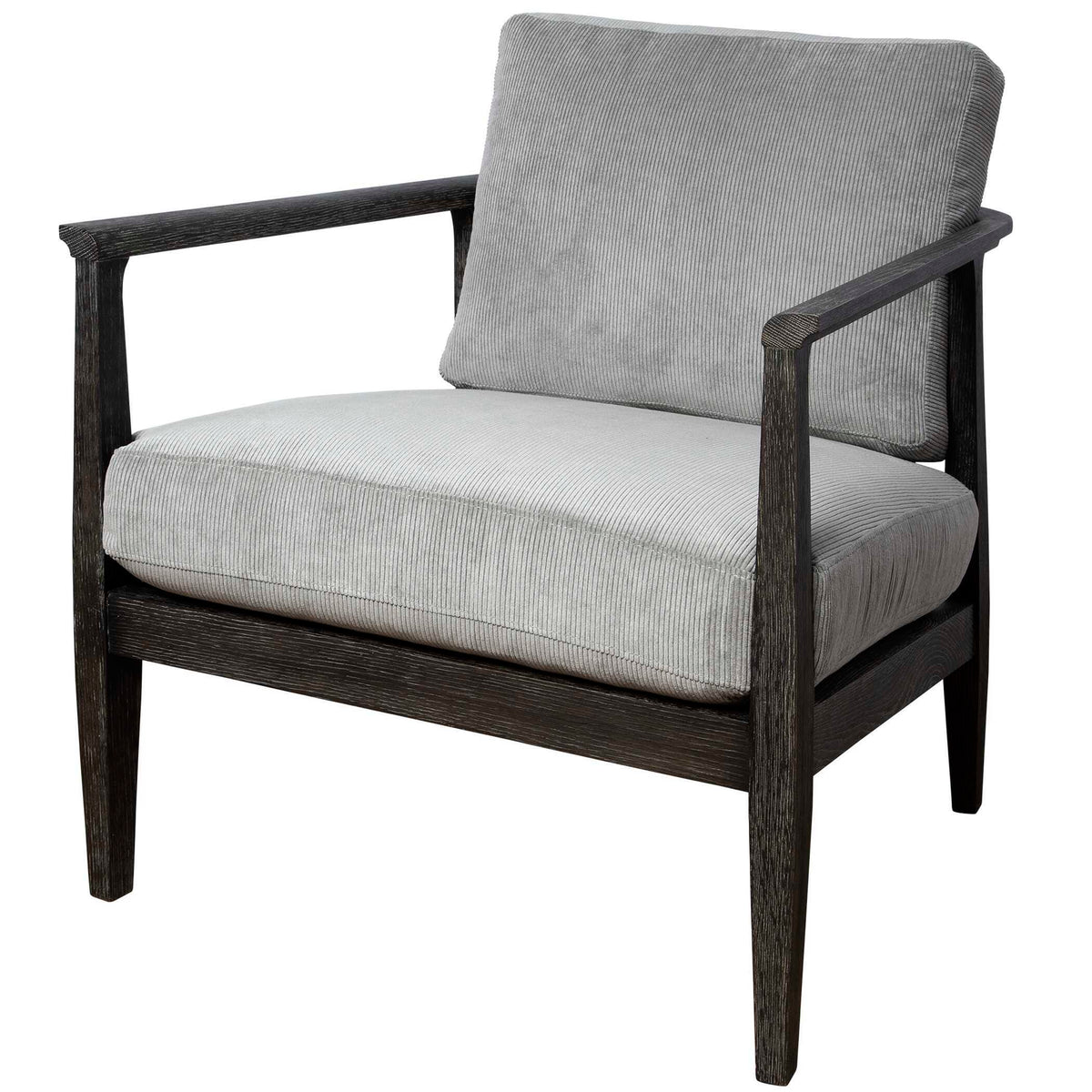 Brunei Modern Accent Chair - Light Gray by Uttermost - View 3