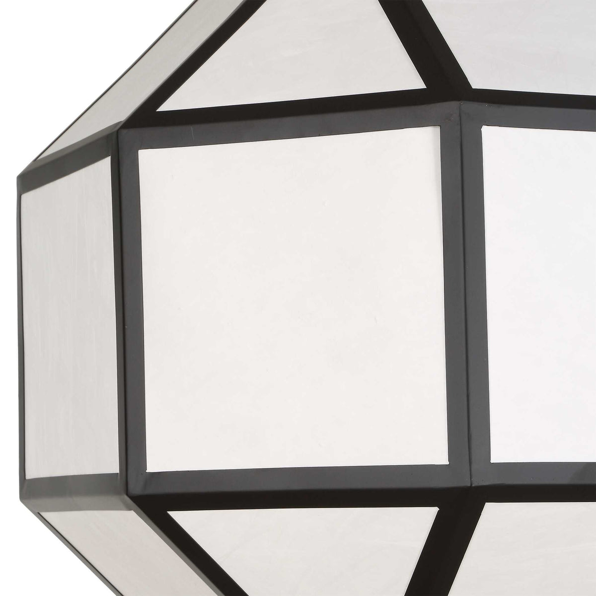 Hoi An 4 Light Geometric Chandelier - Black by Uttermost - View 8