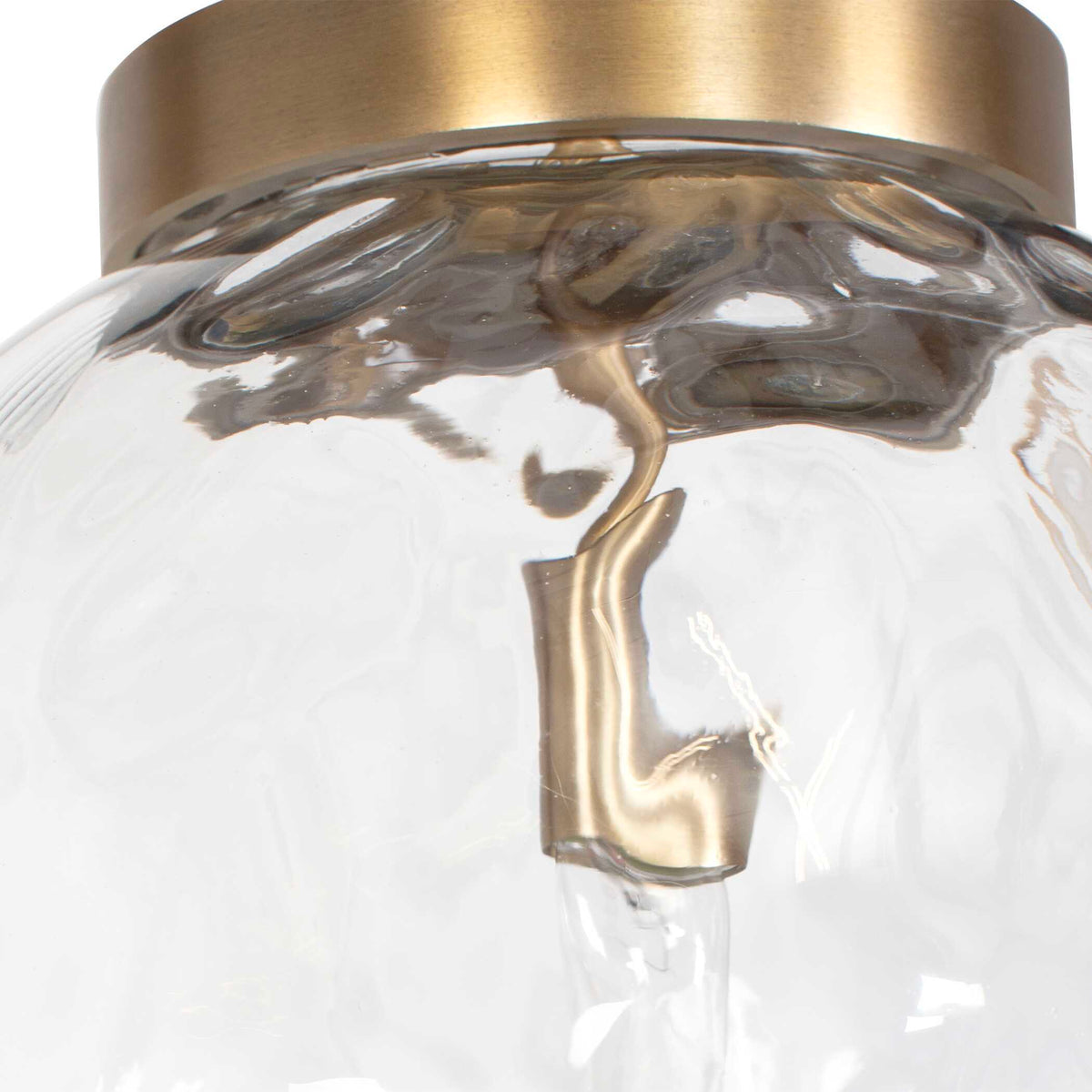 Gaia 1 Light Watered Glass Pendant Brass - Gold by Uttermost - View 8